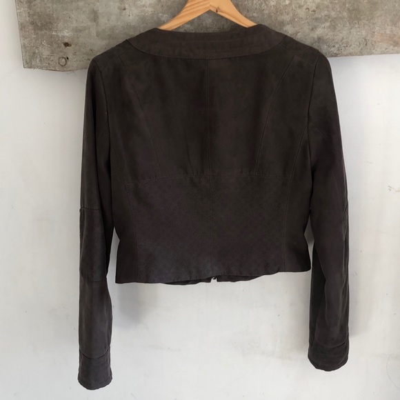 Faux suede cropped jacket - Picture 6 of 6